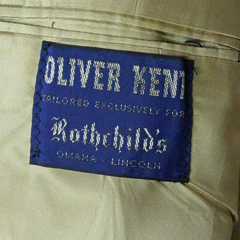 Blazer Abrigo Deportivo Chaqueta De Colección Oliver Kent 42L Azul Marino Dorado Botón Para Hombre Foto 4 de 4