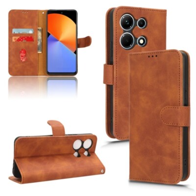 Für Infinix Note 30i Skin Feel Magnet Flip Leder Handy Hülle Cover Schale