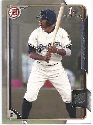 Trent Clark Milwaukee Brewers 2015 Bowman Draft Draft Prospect