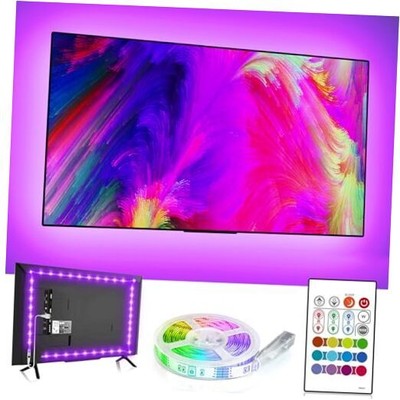  TV Backlight, 9.8ft TV Light Strip for 32-58inch(9.8ft) Basic(4096 DIY Colors)
