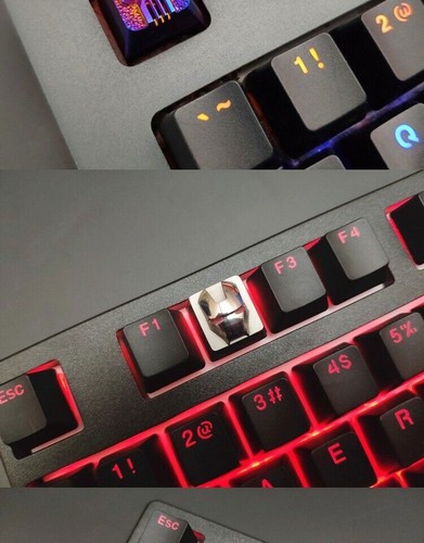 New Iron Man Mask Titanium Alloy Keycap ESC Key Cap for MX Keyboard Gift - Picture 4 of 8