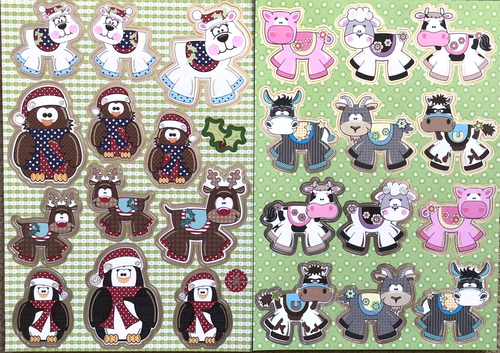 Caft pack - Die cut shapes -decupage sheets, stickers, see photos - Picture 2 of 10
