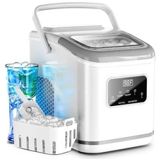 Portable Ice Maker,LED Screen Control Panel, 28lbs/24H, Self-Cleaning, 24H Timer