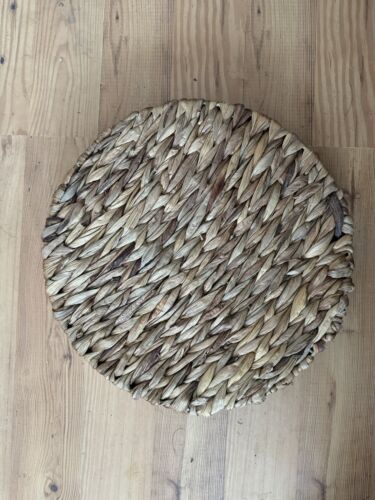 14" Strohhalm/Geflecht Service Tablett Neu mit Etikett - Bild 2 von 2