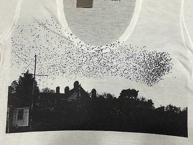 Helmut Lang x Grey Area Rare T-Shirt Limited Ed Starlings Cat