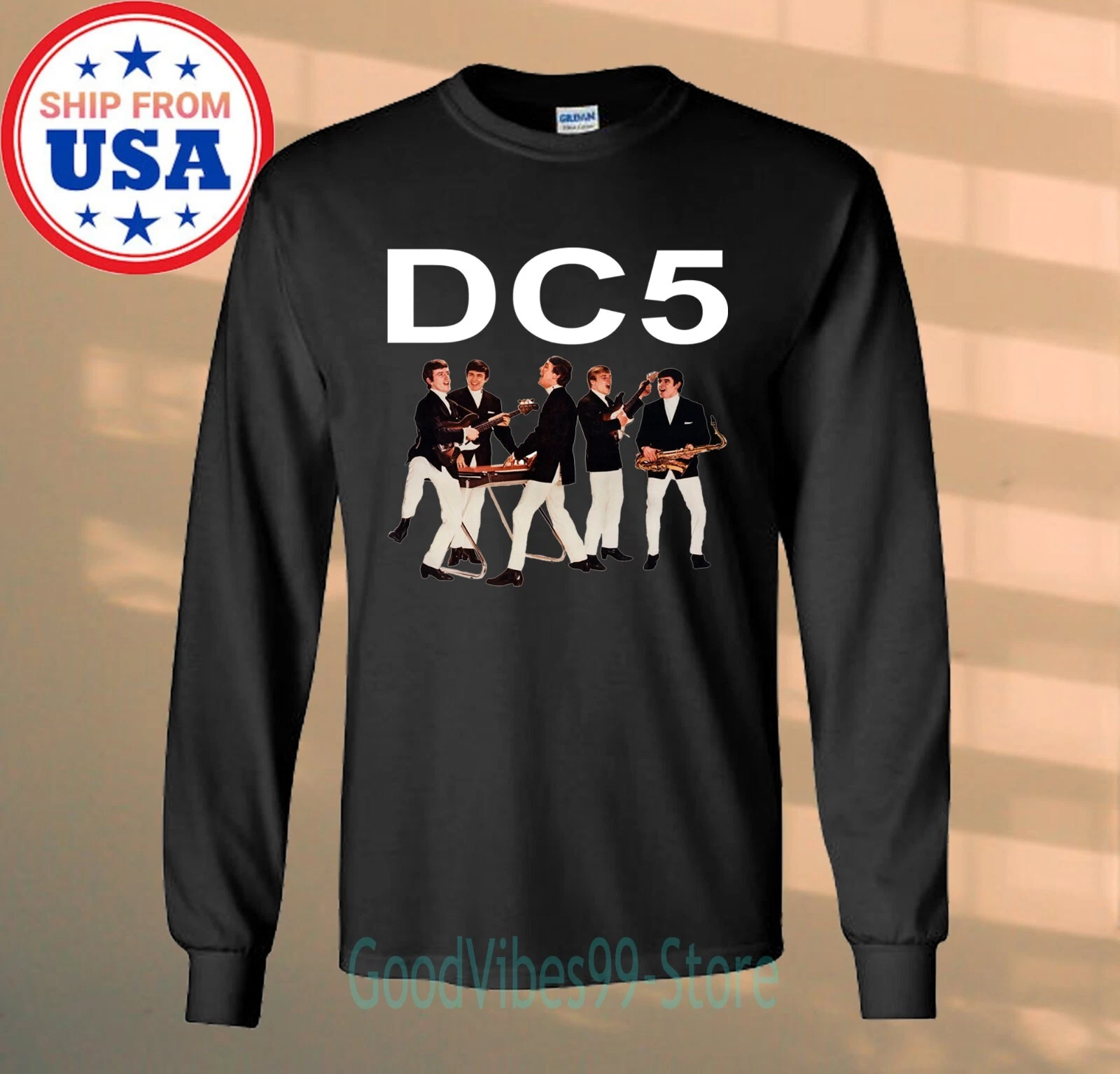 The Dave Clark Five Long Sleeve Black Size S-2XL