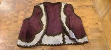 Vintage Leather Vest 2 Tone Brown Toddler Size Measurements in listing.