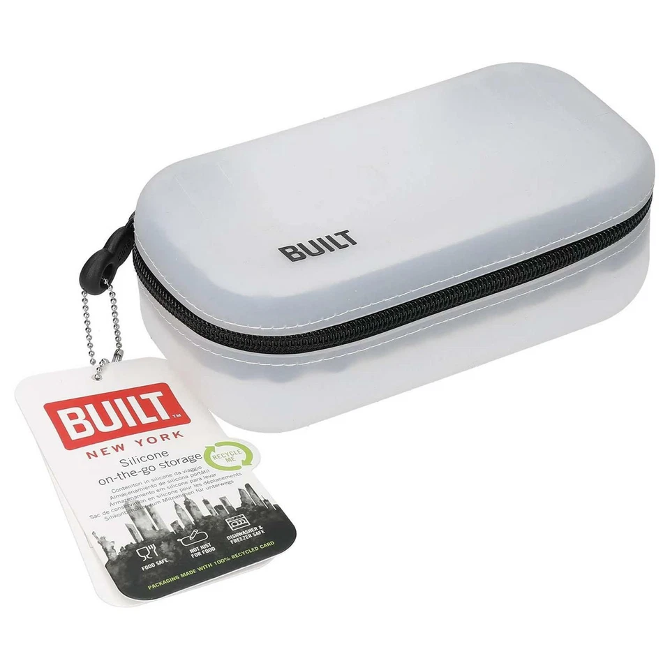 Built NY Silicone Storage Pouch Travel Box With Zip BPA Free Reusable Container - Image 3 of 3