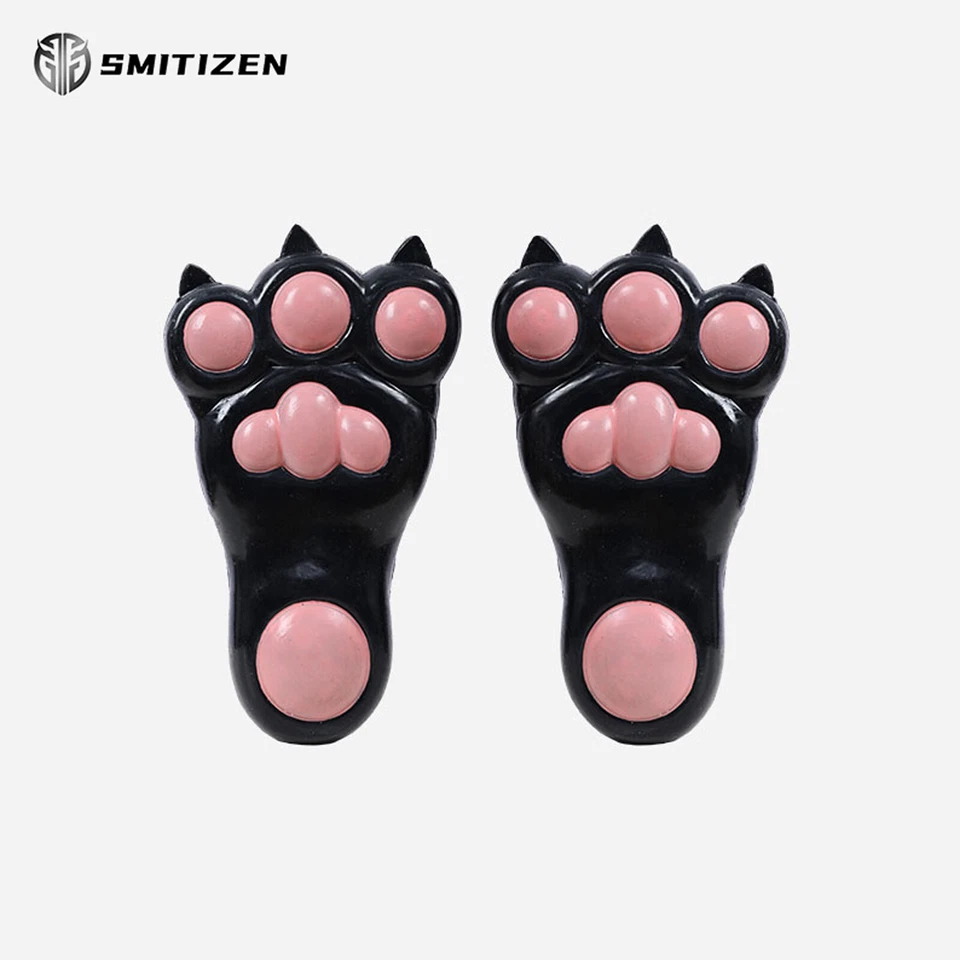 Patas de bestia de tres dedos de silicona Smitizen negras y rosas para fiesta de Halloween Cos Foto 3 de 4