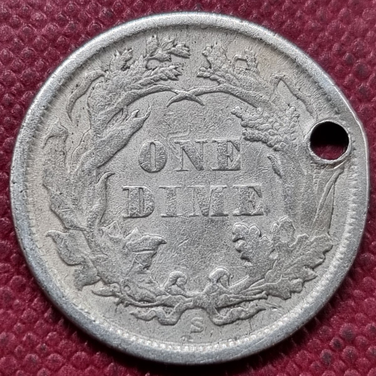 1868 S Seated Liberty Dime 10c Higher Grade XF - AU Details