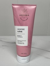 Bath  Body Works Rose  Vanilla Inspire Love Aromatherapy Body Cream 8 oz New