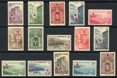 Monaco 1940 Historic Sites Cpl Sc# B36-B50 Mint VF/XF Original Gum