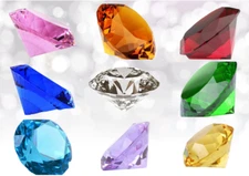 3'' / 80mm Glass Diamond Shaped Paperweight Home Office Wedding Decoration Gift