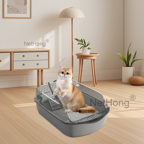 NEW Extra Large Open Cat Litter Tray HighSided Deep Jumbo Rim Pan Box Loo Toilet - Picture 24 of 33