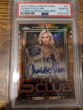 2021 Topps WWE Chrome PSA 10 5 Timers Club Auto Charlotte Flair No. 5TA-CF 21/25