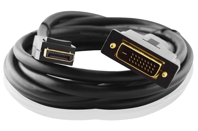 2 Meter DisplayPort Kabel DP Stecker an DVI-D für PC Monitor Computer Laptop 2m - Bild 2 von 2