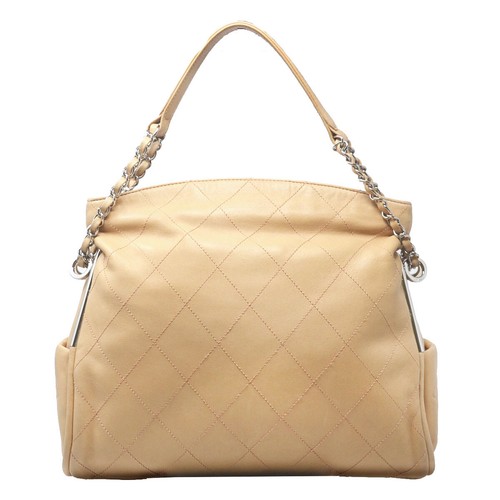 Chanel Schultertasche beige gesteppt Lammleder weiches Leder mittelgroß - Bild 3 von 8