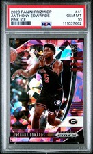 2020 PANINI PRIZM DRAFT PICKS PINK ICE #41 ANTHONY EDWARDS ROOKIE RC PSA 10