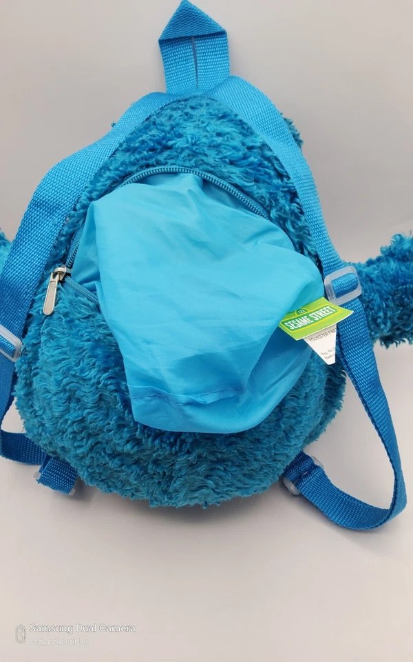 Sesame Street Cookie Monster Plush Backpack + CD “C is for Cookie” 1995 Sony - Image 4 of 4