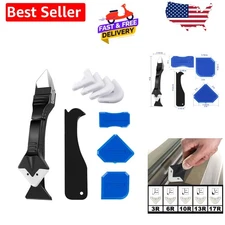 Multifunctional Caulking Tool Kit - Grout and Glue Removal with 4 Silicone Pads