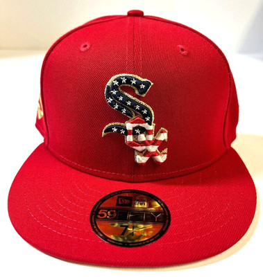 Chicago White Sox MLB  2023 Fourth of July NE Fitted Hat~ Red