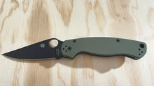 Spyderco Golden.Colorado U.S.A. Earth Olive Handle CPM S30V Black Plain Blade