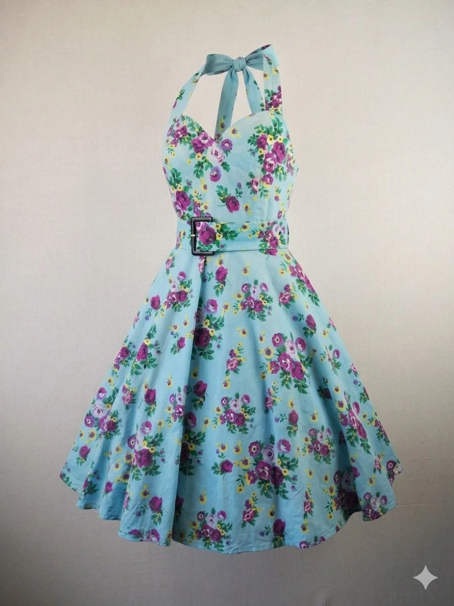 Hell Bunny Halter Sleeve Floral Dresses for Women for sale | eBay