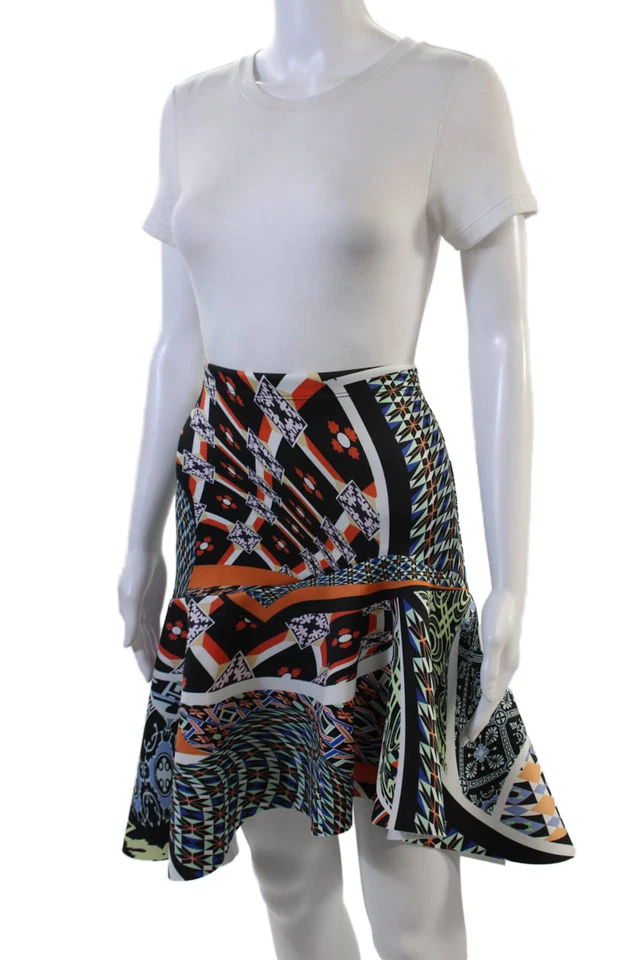 Clover Canyon Womens Abstract Print Pull On Skirt Multi Colored Size Medium - Image 2 of 4