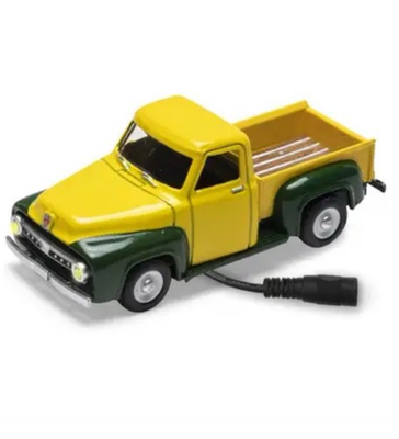 #ad MENARDS LIGHTED 1953 FORD PICKUP TRUCK YELLOW amp; GREEN 1 48 O SCALE VEHICLE $34.80