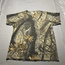 Vintage Realtree Hardwoods 20-200 Camo BuckWear T shirt Mens L Single Stitch USA