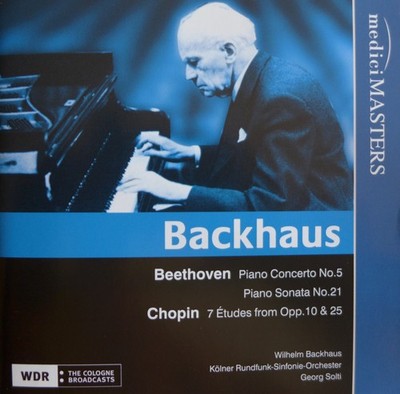 Backhaus, Beethoven Konzert Nr.5 mit Solti, Chopin 7 Études, CD neu, WDR Katalog