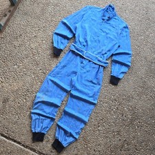 VTG Racing Jumpsuit Coveralls Blu Size 60 Large 34" DISTRESSED Mechanic Jumpsuit