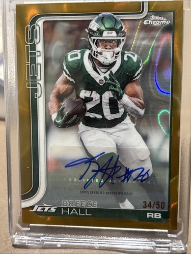 2025 Topps Chrome Breece Hall Chrome Autographs (RAW)