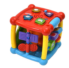 VTech Busy Learners Activity Cube 7" Light Up Sound Sensory Toy Educational