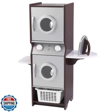 KidKraft Laundry Playset Children's Pretend Wooden Stacking Washe