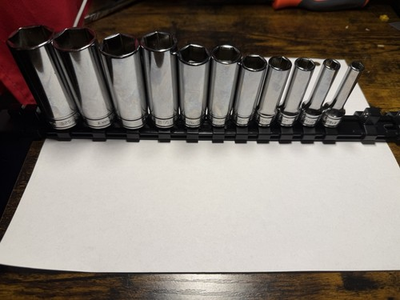 #ad #ad Snap on Tools USA NEW 11pc 3 8quot; Drive SAE 6 Point Deep Chrome Socket Set 211SFSY $250.00