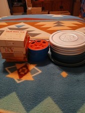 8mm Metal And Plastic Film Movie Reels And Cases 3 Sizes - 14 Pieces