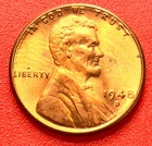 1948-D Lincoln Wheat Cent Penny GEM RED BU From an Original Bank Roll