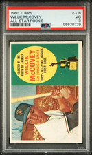 1960 Topps #316 WILLIE MCCOVEY - PSA 3 VG - ALL STAR ROOKIE SF GIANTS