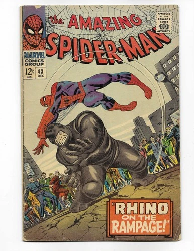 Amazing Spider-Man 43 1966 Marvel Comics VG 4.0 1st Full App Mary Jane Rhino