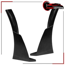Universal IKON Style Front Bumper Winglets Lip Side Splitter Canard Guard PU 2PC