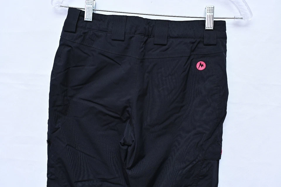 Pantalones Marmot Negros Esquí Nieve Niñas Exterior Bolsillos con Cremallera Talla Grande Foto 4 de 4