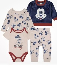 NWT Unisex Toddler Disney Baby Mickey Mouse 4-Piece Set Size 12 Months