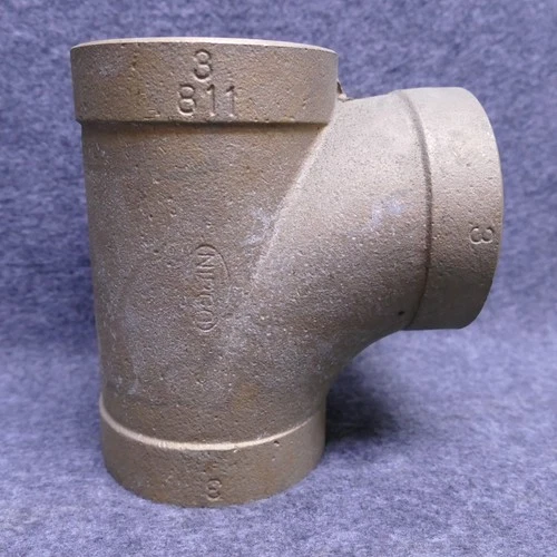 Nibco DWV Bronze 3" Sweat Pipe Fitting Sanitary Tee 3 X 3 X 3" T X 5-1/2" Long