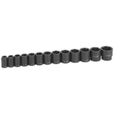 1 pc GREY PNEUMATIC 13 Pc. 1/2" Drive Standard Length Fractional Impact Socket
