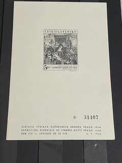 Czechoslovakia SC# 1555. 1968. Numbered specimen. M/NH/OG
