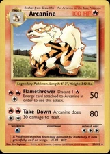 Pokémon Card TCG Arcanine Base Set 23/102 Regular Uncommon BC