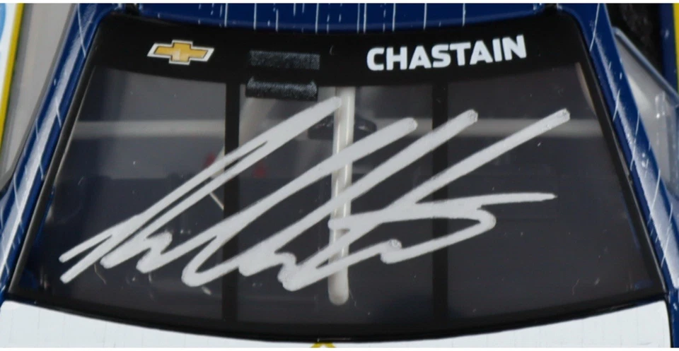 Ross Chastain Signed 2024 #1 Busch Light Retro Camaro ZL1  1:24 Diecast #/540 - Image 2 of 4