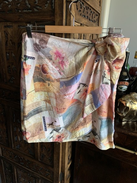 Wrap Skirt Shareen Collection SZ 14 Rayon Lined Adjustable Waist As New Quality.