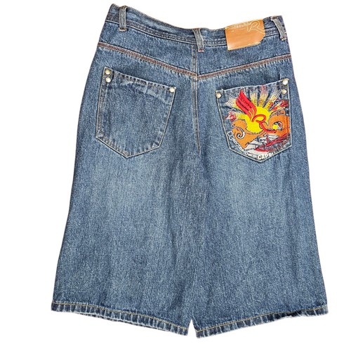 Rocawear Shorts Boys 18 Baggy Y2k Hiphop 90s Skater Punk Embroidered (28x13 .5) - Picture 2 of 16
